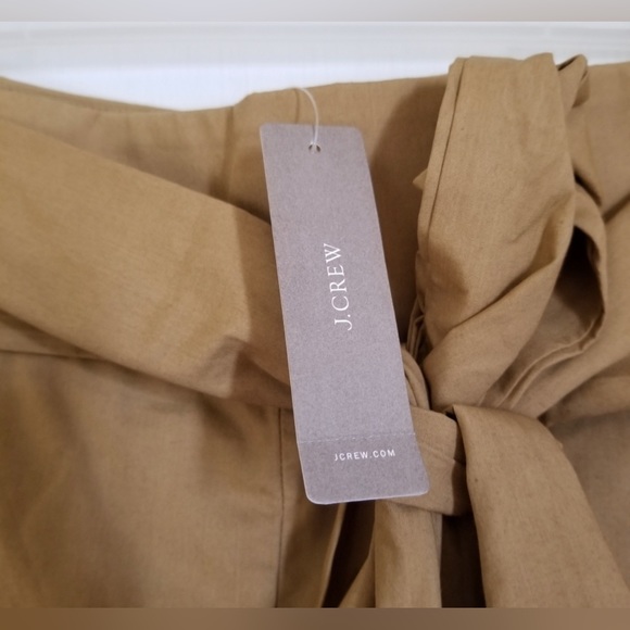 J.CREW COTTON POPLIN TIE HIGH WAISTED SHORTS • SIZE 10 - Picture 9 of 10